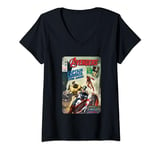 Marvel Avengers The Infinity Saga Retro Comic Cover T-Shirt avec Col en V