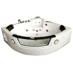 Eliteshopping - Baignoire Hydromassage Chromotherapie 140 x 140 cm double pompe 20 jets – Camelia