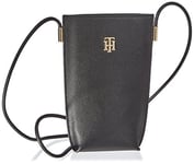 Tommy Hilfiger New Casual Phone Wallet, Portefeuille à Deux Volets Femme, Black, Taille Unique