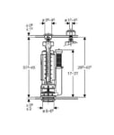 Mécanisme WC Geberit type 290-380 DT - Soupape type 290 DT