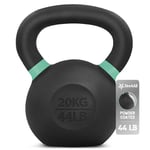 Yes4All XUT6 Powder Coated Kettlebell Weight, 20 kg, Green