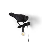 SELETTI LED-koristeseinälamppu Bird Lamp katse oikea/musta