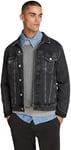 Calvin Klein Veste en Jean Homme Slim Denim Jacket Trucker, Noir (Denim Black), XXL