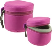 Navitech Purple Water Resistant Camera Lens Case For Sony E 50mm f/1.8 OSS Lens