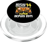 Niveau 14 Débloqué Super Depuis 2011 Anniversaire Gamer PopSockets PopGrip pour MagSafe