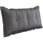 Vercart - Grand Oreiller de Lit Décoratif, Coussin de Lecture Capitonné de Boutons, Oreiller de Corps pour Dormeur Latéral, Gris ,100 x 8 x 50 cm