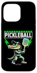 Coque pour iPhone 14 Pro Max Un crocodile jouant au pickleball - Ambiances amusantes