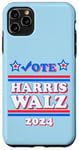 Coque pour iPhone 11 Pro Max Harris Tim Walz Président des élections 2024 Démocrates patriotiques