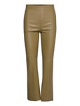 Slkaylee Pu Kickflare Pants Bottoms Trousers Leather Leggings-Byxor Green Soaked In Luxury