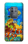 Innovedesire Sea Seabed Fish Corals Underwater Ocean Case Cover For Motorola Moto One Zoom, Moto One Pro