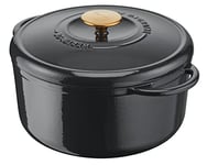 Tefal Pierre Gagnaire Héritage Cocotte fonte ronde 29 cm, 7,4 L, Couvercle de condensation, Revêtement émaillé robuste, Excellente rétention de la chaleur, Mijotage et cuisson lente, Gris E2570504