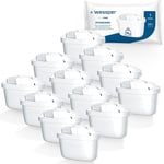 Aquamax Cartouches De Filtre A Eau 12 Pieces-Compatible Avec Brita Maxtra+-Pour Style,Marella,Elemaris,Xl,Fun-Reduction Du Chlore Et Du Calcaire-Sans Bpa