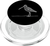 Line Art Oiseau et ornithologue Dowitcher à long bec PopSockets PopGrip pour MagSafe