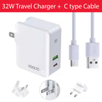 32W Fast Charger  iPhone iPad Samsung Dual USB Wall Charger EU/UK Plug Travel