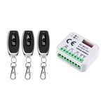 1X(Universal Garage Door Opener Switch with 3 Remote Control RX Multi5644