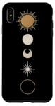 iPhone XS Max Minimalist Celestial Art Golden, Sun Full Moon Case