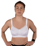 Shock Absorber Womens Classic Non Wired Bra - White Polyamide - Size 32F