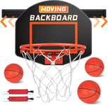 M&LD Moving Basketball Hoop for Kids Mini Backboard Basketball Gift Boys Girls