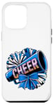 Coque pour iPhone 12 Pro Max Mégaphone Bleu et Pompons de l'Équipe de Cheerleading