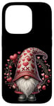 iPhone 14 Pro Love Gnome Valentines Day Wreath For Her With Cute Hearts Case