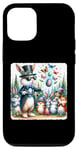 Coque pour iPhone 15 Lapin de Pâques exécutant un spectacle magique pour animaux de la forêt
