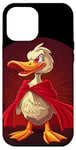 Coque pour iPhone 12 Pro Max Costume de canard de super-héros avec cape pour les fans de héros et de cape