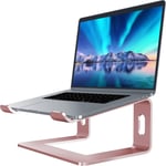 - Support En Aluminium Pour Ordinateur Portable - Compatible Avec Mac, Macbook, Pro Air, Notebook - Support Portable Ergonomique - Convient Aux Ordinateurs De Bureau De 10 À 15,6"" Rose Gold