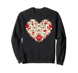 Funny Polar Bear Heart Valentine Polar Bear Womens Mens Kids Sweatshirt