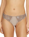 Calvin Klein Womens 000QF6808E CK Black Bridal Thong - Beige Nylon - Size 8 UK