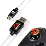 Numskull Câble USB-C tressé officiel Jurassic World, 1,5 m, câble de recharge rapide, compatible avec PlayStation 5, Xbox Series X et S