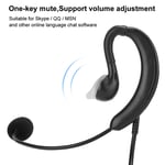 Ear Hook Headset USB Headphone Computer Notebook Accessory For Skype / QQ / MSN