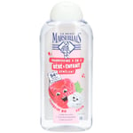 Le Petit Marseillais Shampooing 2 en 1 Bébé & Enfant Démêlant Framboise Bio Coton 300 ml