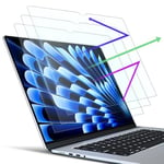 PYS [Lot de 3] Protection D'écran pour MacBook Air 15,3 Pouces (2024/2023, M3/M2), Anti-lumière Bleue, Anti-Reflet Film Mat, Résistant Rayures, Anti-Empreintes