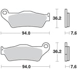 Bromsbelägg fram moto-Master - Sinter moto master brake pad race mx nitro