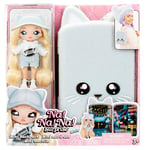 Na! Na! Na! Surprise Mini Backpack Series 2 - Khloe Kitty - Poupée Mannequin et Sac à Dos Chat Blanc en Peluche - Idéal pour Les Enfants de Plus de 4 Ans