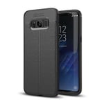 Samsung Galaxy S8 Plus      Leather Texture Case    Black