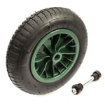 3.50-8 / 4.00-8 Wheel Tyre & Axle Set 14 Inch Fishing Barrow Trolley 3.50/4.00-8