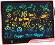 Tablette d'écriture LCD 16 Pouces Rechargeable, Portable Tablette Dessin Enfant Effaçable Écriture, Dessin et liste de mémorisation Tablettes Graphiques Educatif Cadeau pour Enfants Jouets.[G403]