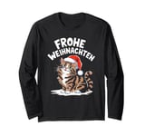 Merry Christmas British Long Hair Cat Frohe Weihnachten Long Sleeve T-Shirt