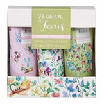 Heathcote & Ivory Flower of Focus Hand Cream Trio | Vegan Hand Cream | Rosemary | Lavender | Sweet Orange | Travel Set | Hand Cream Set | 3 x 30ml