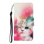 AIFILLE Etui Portable Compatible pour Oppo A5 2020 Chat Mignon Fille Garçon Motif Flip Pochette Etui en Cuir Souple Silicone Bumper Antichoc Housse de Protection avec Fonction Support Cover