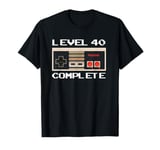 Level 40 Complete Gamer Vintage 40th Birthday Gaming T-Shirt