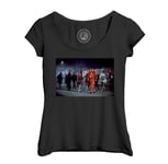 T-Shirt Femme Col Echancré Michael Jackson Thriller Chanteur Pop Star Celebrite