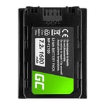 Green Cell® NP-FZ100 NPFZ100 Camera Battery for Sony Alfa Alpha 9 9R 9S A7 III A7R III A9 A9R A9S ILCE-7M3 ILCE-7RM3 ILCE-9, Full Decoded (Li-Ion Cells 1600mAh 7.2V Black)