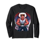 Battle Scarred Devil Angel Unleashed Power Tee. Long Sleeve T-Shirt