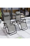 Garden Vida 2 Pack Zero Gravity Chairs Outdoor Garden Lounge