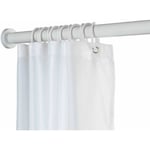 Barre de douche extensible Luz WENKO, Tringle rideau de douche télescopique avec adaptateur mural, fixation sans perçage par torsion, Alu inox