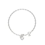 Guess T-Bar Necklace JUBN04494JWRHT withCrystal Set Heart - RRP £80.00