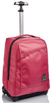 Invicta Sac à Dos à Roulettes, Benin Solid, Sac à Livres à Roulettes, 2 En 1, Sac à Dos + Trolley, Eco-Friendly, Filles et Garçons, pour L'École, le Sport, Pochette pour Ordinateur Portable, Rose