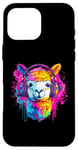 Coque pour iPhone 16 Pro Max Alpaca DJ Dance Club Artwork Techno Music Casque House